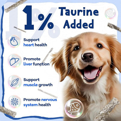 PAWUP Cod Skin Dog Treats Natural High Omega 3 Dog Snacks, Single Ingredient Cod Skin Chews for Small Dogs w/Taurine