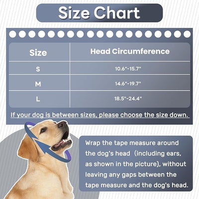 Nanaki Soft Dog Calming Hoodie Anxiety Relief Dog Ear Muffs Noise Protection Doggy Head Wrap Hematoma Fireworks Doggy Ear Cover for Bath Blow Drying Pet Head Cover Noise Cancelling Sleep Help Headband