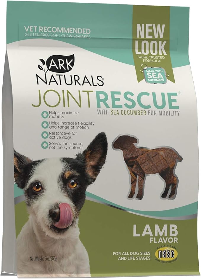 Joint Rescue Dog Chews, Lamb Flavor, Joint Supplement with Glucosamine & Chondroitin, 1 Pack
