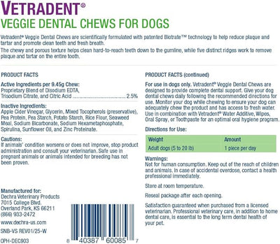 Vetradent® Veggie Dental Chews for Small Dogs