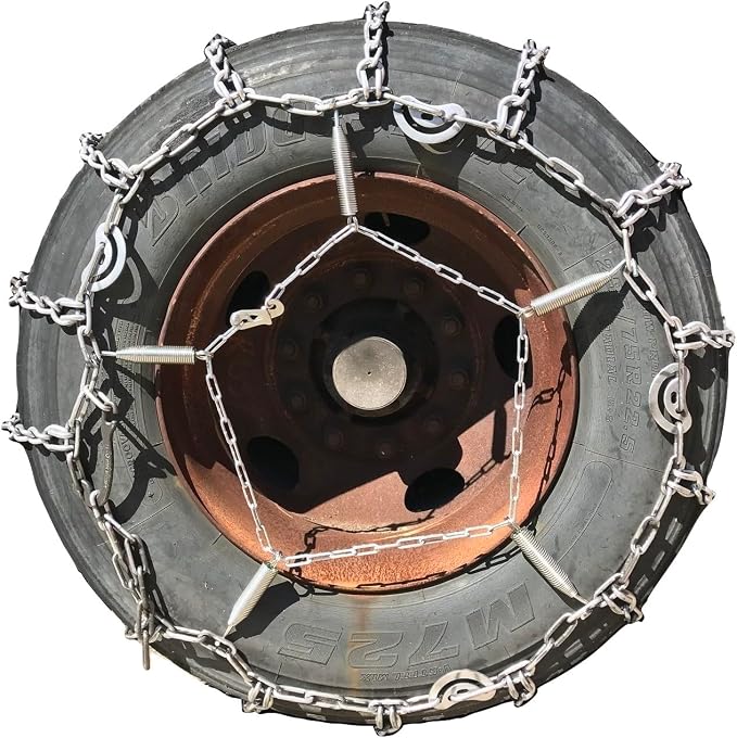 TireChain.com Heavy Duty Spring Tire Chain Tensioners 6303 – Adjusters for Trucks, Skid Steers, Tractors, 33–48 Inch Tires, Pair
