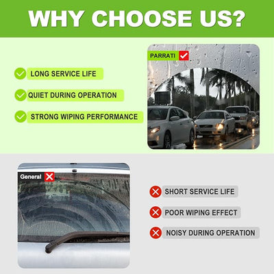 PARRATI® 11 Inch Rear Wiper Blade Replacement for 2002-2007 Jeep Liberty 1999-2004 Grand Cherokee,All-Season Windshield Wiper(11-T)