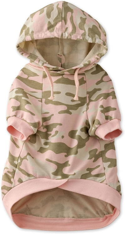 Pet Passion Rocky – The Original Lightweight Hooded Tee 100% Organic Cotton Dog Hoodie Pet Coat Sweater for All Sized Dogs, Pink Camo, Large (40-60 lbs)