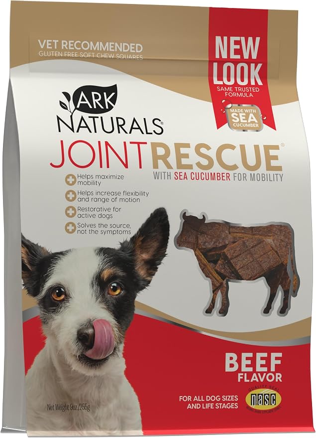 Joint Rescue Dog Chew, Beef Flavor, Joint Supplement with Glucosamine & Chondroitin, 1 Pack
