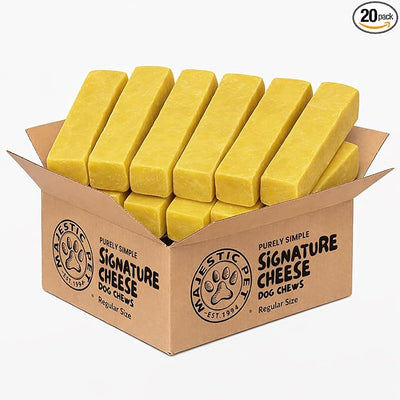 Majestic Pet Himalayan All-Natural Cheese Dog Chews - Long Lasting Dental Chew for Dogs - Healthy Pet Treats with Beneficial Ingredients (Calm & Joint Wellness, Regular, 20 Pack)