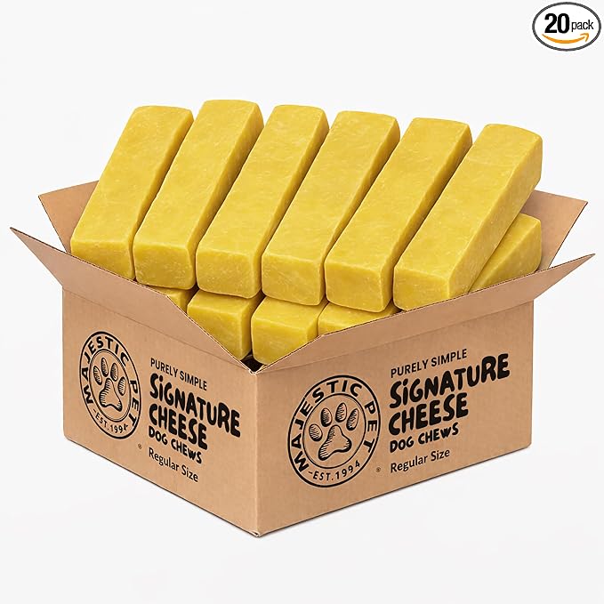 Majestic Pet Himalayan All-Natural Cheese Dog Chews - Long Lasting Dental Chew for Dogs - Healthy Pet Treats with Beneficial Ingredients (Calm & Joint Wellness, Regular, 20 Pack)