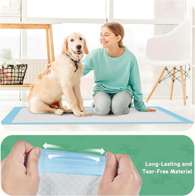 DUMOS 100 Count Puppy Pads for Dogs, 22" x 22" Potty Puppy Training Pad, 6-Layer Dog Cat Pee Pads, Super Absorbency Disposable Pet Leakproof Quick Drying Pad