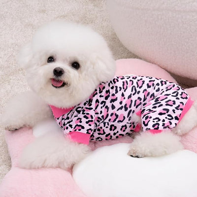 XPUDAC 4 Pack Dog Pajamas for Small Dogs Cats Plaid Dog Clothes Puppy Onesies Pet Christmas Pajamas Puppy Jumpsuits Pet Pjs Shirt Apparel, M