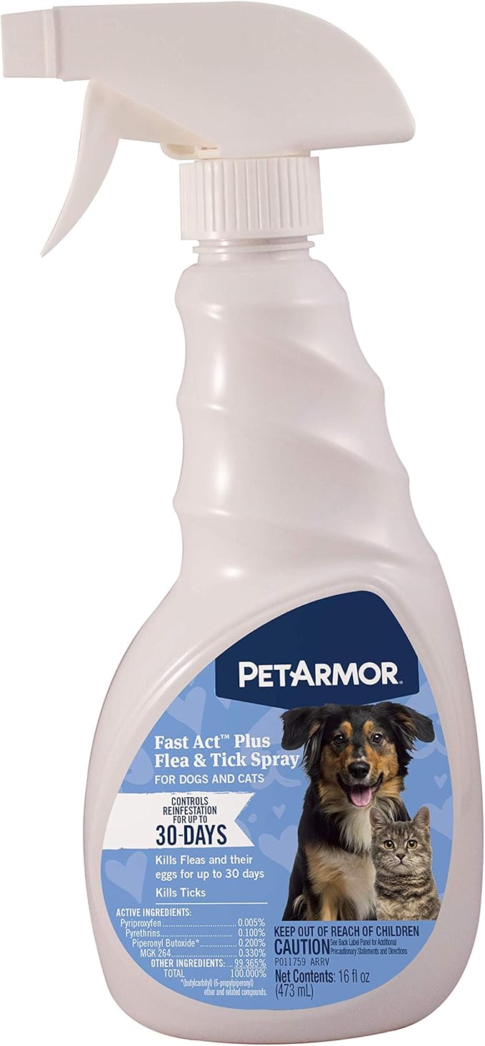Fastact Plus Flea and Tick Spray for Dogs and Cats