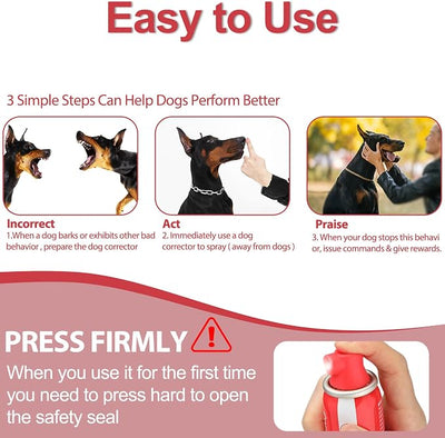 KDSZJDV Corrector Spray Dog Trainer, 80ml 4 Pack Corrector Spray for Dogs to Stops Barking, Food Stealing, Dog Fights, Attacks & Unwanted Dog Behaviour, Safe