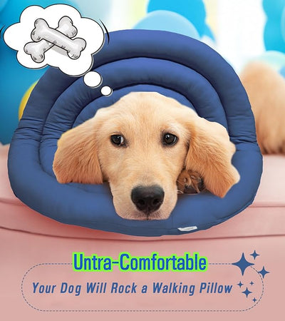 Soft Dog Cones, Recovery Dog Donut Collar After Surgery- Cone of Shame Alternative, Pet Elizabethan E-Collar Anti-Bite Lick Wound Healing Adjustable for Small Large Medium Dogs, S