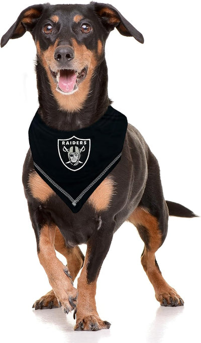 Pets First NFL Las Vegas Raiders TIE Bandana, Large/X-Large. Dog Bandana Scarf Bib for Pet Cat Dog. The Ultimate Game-Day, Party Bandana