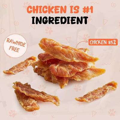 Annika Chicken Jerky Dog Treats – Natural, Low-Fat Strips & Chews, Dog Training Snacks with Chicken Breast, Grain-Free, 11.6 oz Healthy Treats for All Breeds
