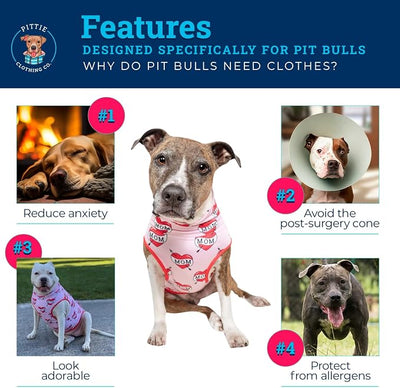 Pittie Clothing Pit Bull Muscle Tee for Dog Breed Dog Shirts Pet Printed Clothes Cool Funny