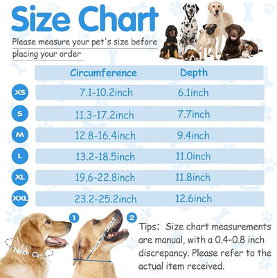 Upgrade Soft Dog Cone Collar, Dog Cone Alternative to Stop Licking After Surgery, Adjustable Comfy Cones for Small/Medium/Large Dogs, Light-Weight Mesh Fabric Elizabethan Collars (L)