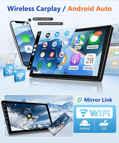 8Core Car Stereo for Honda Civic 2006 to 2011 Wireless Apple CarPlay Android Auto, 10.1IN IPS Touch Screen for Civic Audio Receiver Android Unit 5G WiFi GPS Navi FM RDS EQ DSP HiFi SWC Camera