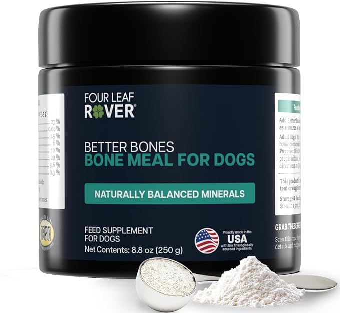 Better Bones Bone Meal for Dogs - Dog Calcium Supplement for Healthy Joints, Teeth, & Bones - from 100% Grass-Fed New Zealand Beef Bone