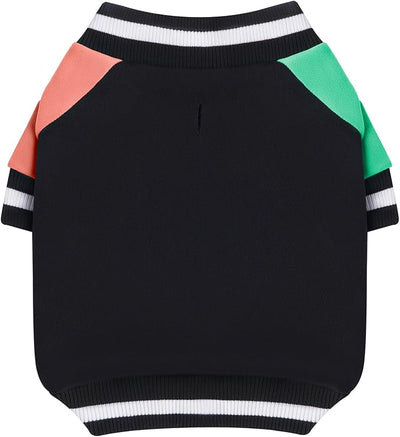 Cute Dog Sweater - Stretchy Dog Pullover Sweatshirt,Soft and Warm Winter Clothes for Boy & Girl Dogs,Suitable for Puppies & Adult Dogs (Black+Blue+Orange, Medium/Large)