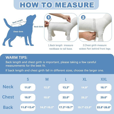 Recovery Suit for Dogs Cats, Dog Surgery Suit for Female Spay Male Neuter | Anti-Licking Dog Cone Alternative Onesie, Dog Surgical Recovery Suit After Abdominal Wounds, Blue, Large