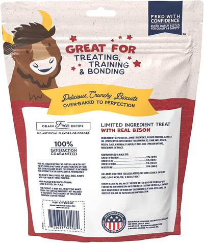 Natural Balance Limited Ingredient Rewards Crunchy Biscuits, Bite-Size Grain-Free Dog Treats for Small-Breed Adult Dogs, Made with Real Bison, 8 Ounce (Pack of 2)