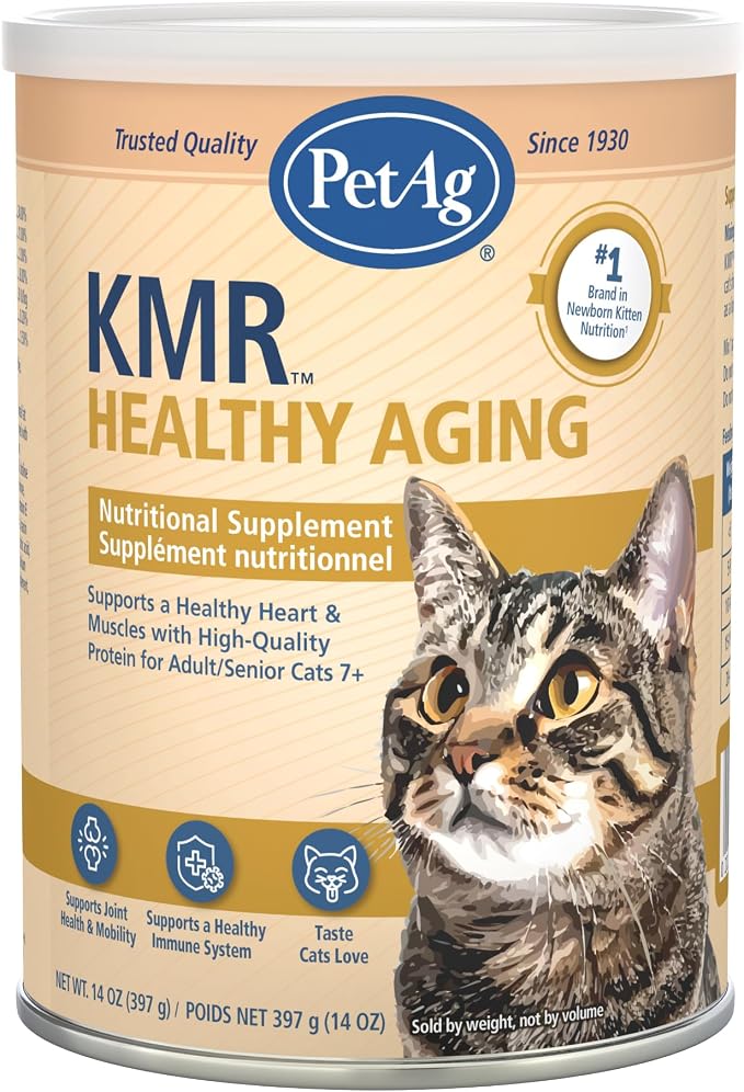 KMR Healthy Aging - 14 oz - Supports a Healthy Heart & Muscles with Protein for Adult/Senior Cats 7+ - Easy to Use