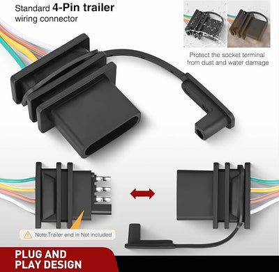 Nilight 4 Pin Trailer Wiring Harness Kit 56225 Custom for 2005-2025 Nissan Frontier 2005 2006 2007 2008 2009 2010 2012 2013 2014 2015 Xterra 2005-2012 Pathfinder 2009-2012 Suzuki Equator