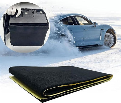 Car Battery Insulation Blanket Adhesive Vehicle Accessories | Car Battery Fireproof Blanket for Drivers Trucks SUVs RVs Sedans Fleet Managers Garage Overnight Parking Daily Commute Road