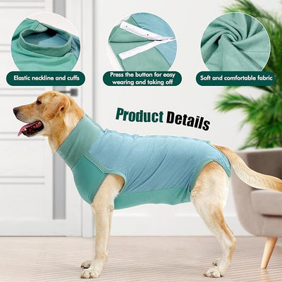 Dotoner Dog Surgery Recovery Suit Dog Suit for Male Female Neuter Anti-Lick Abdominal Wounds Bite Protective Outfit Alternative E-Collar & Cone Breathable Spay Suit for Medium Large Dogs