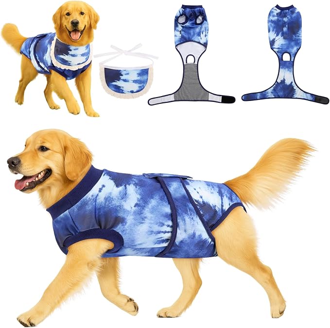 Dog Recovery Suit for X-Large Dog, Blue,1PK, XL