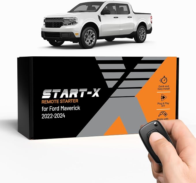 Start-X Remote Starter Kit for Maverick (2022, 2023, 2024) Vehicles | Push-to-Start & Key Ignition | Plug & Play Install | Lock-Unlock-Lock to Remote Start | Zero Wire Splicing