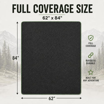 Wool Camping Blanket - 70% Wool Heavy-Duty Military Style Throw, Warm & Washable, Fire Retardant Cover for Emergency, Survival & Outdoor Use - Perfect for Camping, Car, Home & Hiking, Grey 62x84