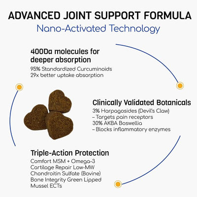 Glucosamine for Dogs: Joint Supplement with Chondroitin, MSM, Turmeric & Green-Lipped Mussel – Hip & Joint Pain Relief, Mobility Support for Senior Dogs & All Breeds (180 Soft Chews)