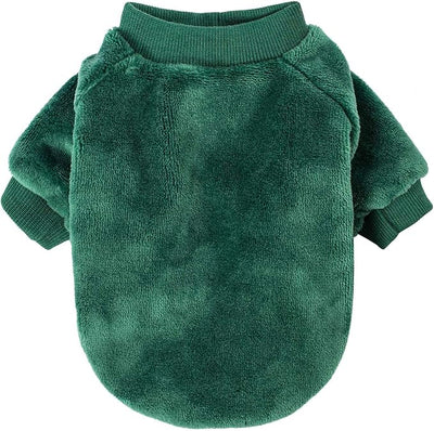 FabriCastle Christmas Dog Sweater, 2-Pack Dog Clothes, Soft and Warm Pet Jackets for Small Dogs & Cats, Winter Pet Apparel Costumes, Puppy Outfits for Christmas (Dark red,Dark Green, XX-Large)
