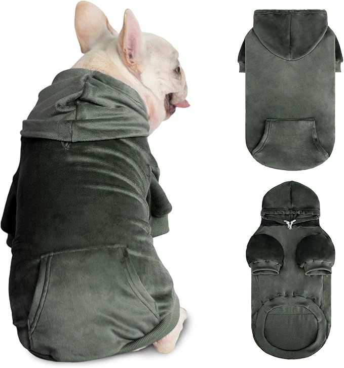 PAWCHIE Dog Hoodie, Premium Dog Sweater for Small Medium and Large Dogs, Tie Dye Pet Cloth with Leash Hole,Puppy Sweatshirt, Pet Outfit, Cat Apparel, Green SM