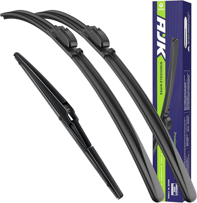 AJK Wiper Blades for Jeep Compass 2018-2025 | Front & Rear, 3-Piece, OEM, Conventional