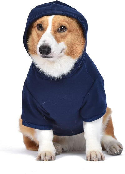 Star Wars for Pets The Mandalorian The Child Grogu Dog Hoodie with Leash Attachment Hole - Pet Outerwear for Dogs - Officially Licensed Dog Apparel & Accessories, Navy, Size Small