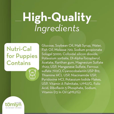 TOMLYN Nutri-Cal Malt-Flavored High-Calorie Nutritional Gel for Puppies, Helps Support a Healthy Appetite Providing Extra Vitamins & Minerals in a Tasty Supplement, 4.25oz-3 Pack