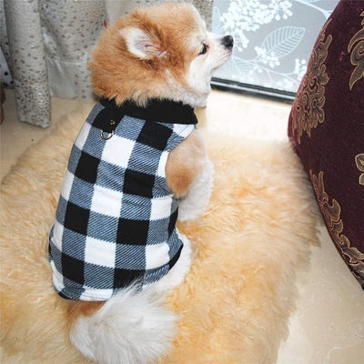 Dog Sweater 3 Pcs, Soft Fleece Vest with Leash Ring Pullover Jacket Winter Pet Dog Clothes for Puppy Small Dogs Cats Teddy Chihuahua Yorkshire£¨Plaid,L