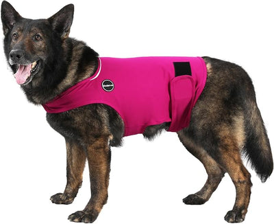 Dog Anxiety Jacket, Skin-Friendly Dog Calming Shirt - Dog Coat for Thunder, Fireworks, Vet Visits and Separation - Keep Pet Calm Without Medicine & Training, Anti Anxiety, Rose, Large