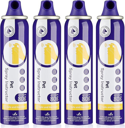 Dog Corrector Spray, 80ml 4 Pack Dog Trainer Spray to Dogs from Stopping Unwanted Behaviors Pet Trainer Spray, Barking, Jumping, Stealing Food, Safe, Humane & Effective