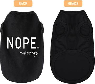 Discover Cozy Cotton Canine Wear: Soft, Lightweight, and Breathable Dog Shirt Vest with Eye-Catching Graphics(Nope not Today), Keeping Your Furry Friend Warm and Comfy! Black 3XL