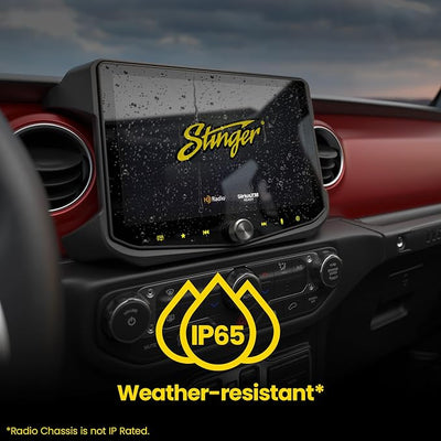 Stinger HORIZON10 Wrangler JL (18-23) & Gladiator (20-23) 10.1” HD Touchscreen Car Stereo w/iGO GPS Nav Card, Wireless Apple CarPlay/Android Auto Radio, Bluetooth Receiver, Off-Road Gauges, Audio EQ
