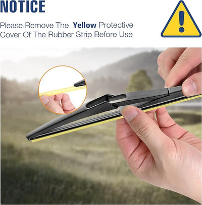 12" Rear Wiper Blade Replacement for Nissan Rogue 2023-2008 Pathfinder 2020-2013 Juke 2017-2011 Kicks 2023-2018 Qashqai 17-10 Honda Civic 05-02 Rear Windshield Wiper Blade (12-J/H301)