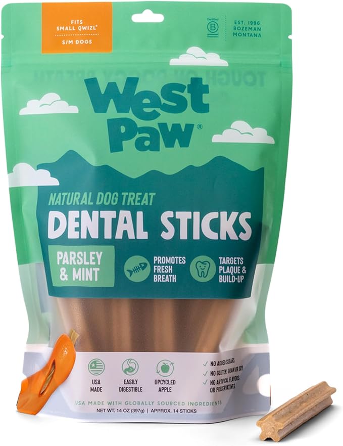 Dental Sticks Durable Dog Chew for Interactive Play, Clean Teeth and Fresh Breath - Safe Reliable and Long Lasting - 14 oz Bag for Small Dogs
