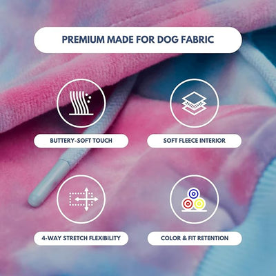 Spark Paws Dog Hoodie – Premium Dog Sweater for Small, Medium, and Large Dogs | Warm Outfits for French Bulldogs, Pitbull, Puppy, Winter Jacket Alternative - Snow Cone - L