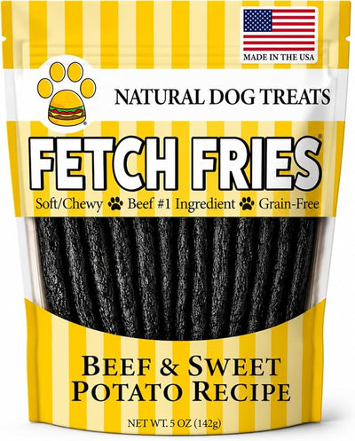 Beef and Sweet Potato Dog Treats, Soft Chicken Jerky for Small and Large Breeds, Naturally Healthy, Made in The USA (5 oz)