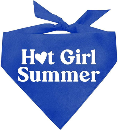 Hot Girl Summer Dog Bandana (Royal, XS 310)