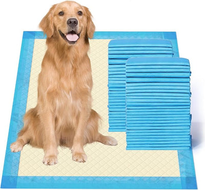 Gardner Pet Ultra Absorbent Thicker Dog Pee Pads Extra Large XL 27.6"x33.5" Leak-Proof Odor-Control Blue Puppy Training Pads Full Edge-Wrapping Pad for Dogs, Puppies, Doggie, Cats, Rabbits - 18 Ct