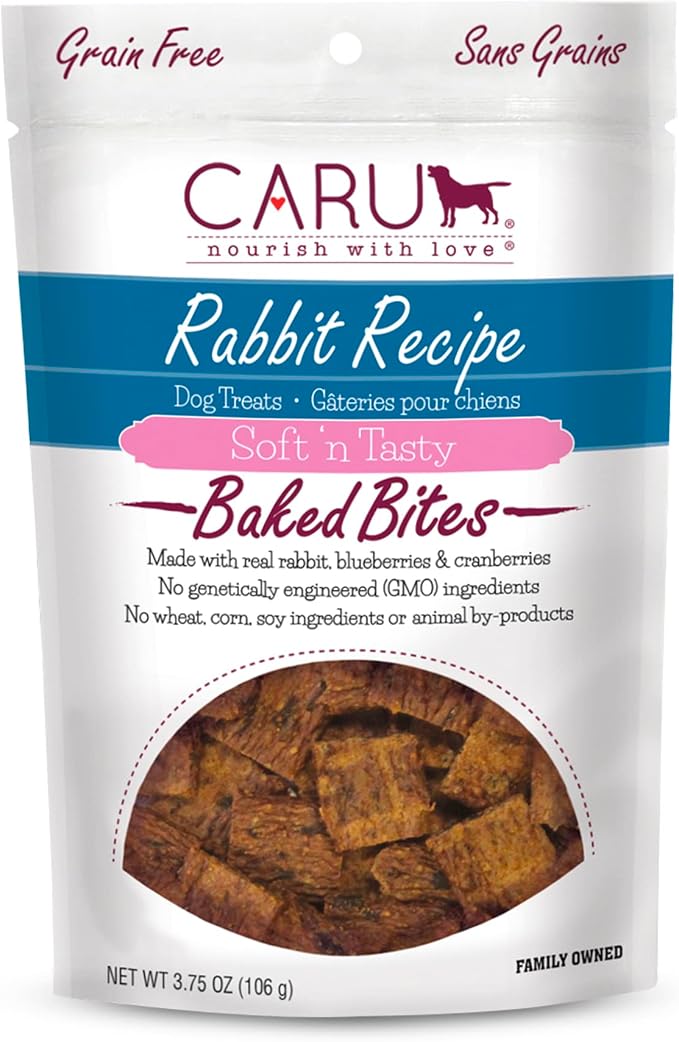 Soft n Tasty Baked Bites - Rabbit Bites Dog Treats - Flavorful Training Treats - 3.75 oz