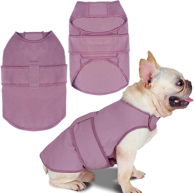 Dog Anxiety Vest Calming Jacket for Small Medium Large Dogs, Dog Shirt Wrap for Indoor Outdoor Fireworks, Thunder, Travel, Separation, Purpink, X-Small